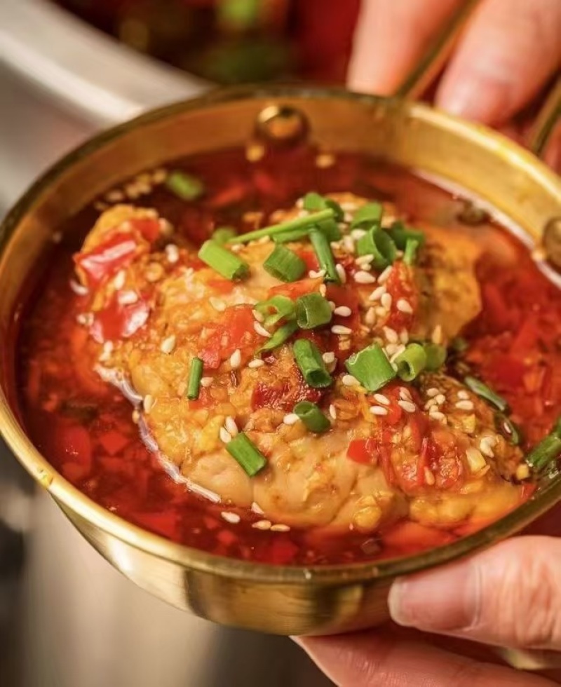 【烤猪脑花】锡纸香辣猪脑花烧烤食材加热即食半成品