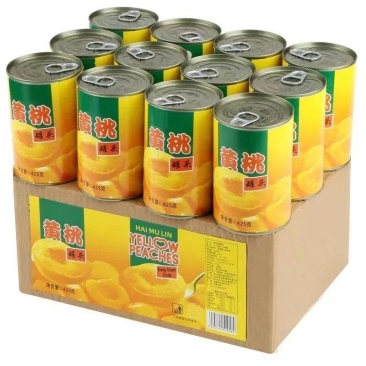 黄桃罐头正品整箱12罐装X425克砀山特产新鲜糖水水果罐