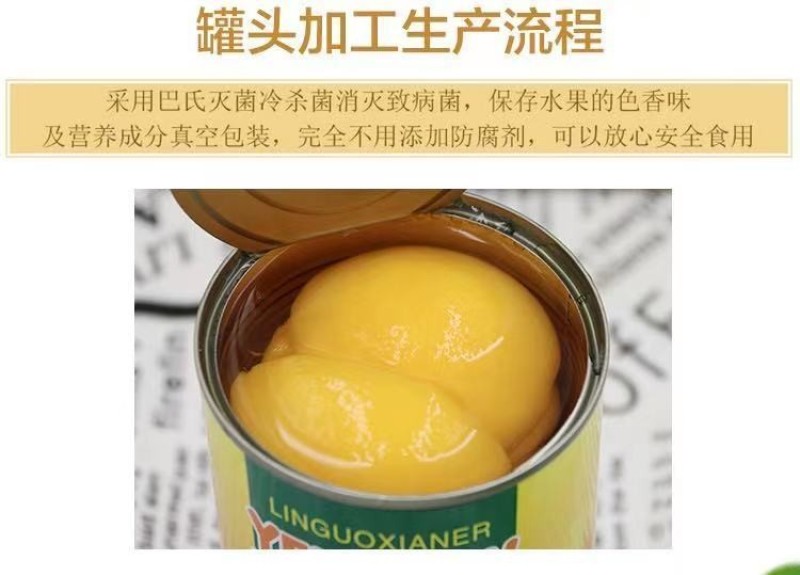黄桃罐头正品整箱12罐装X425克砀山特产新鲜糖水水果罐