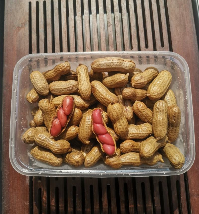 水煮花生带壳卤香味盐水煮花生零食凉菜小吃下酒.