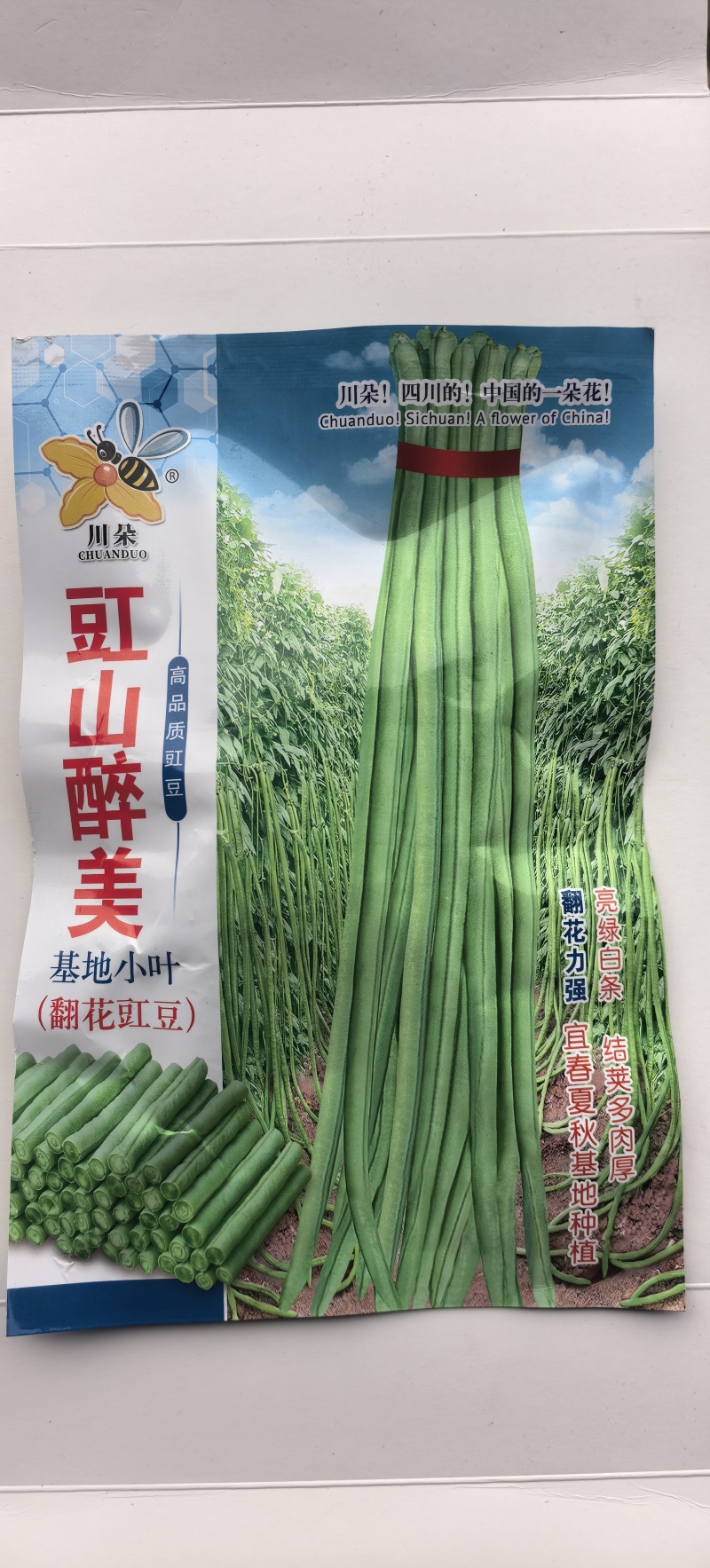 豇豆种子豇山醉美亮绿白条长豇豆厚肉多荚翻花快春夏秋植
