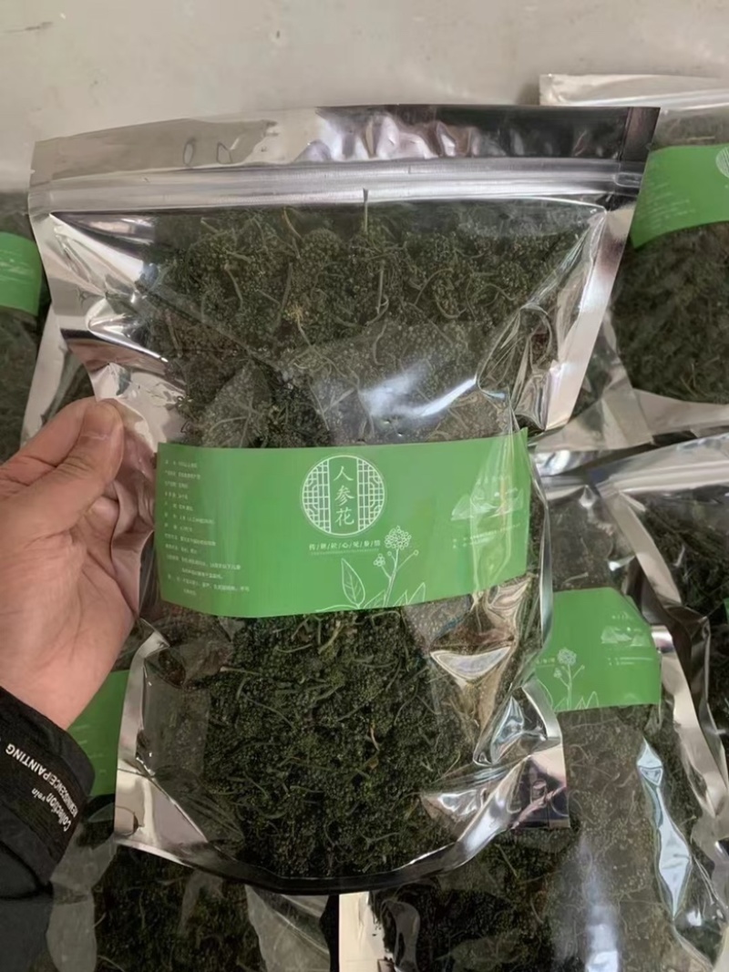 长白山人参花。生晒参花新鲜大花蕾，产地直发、