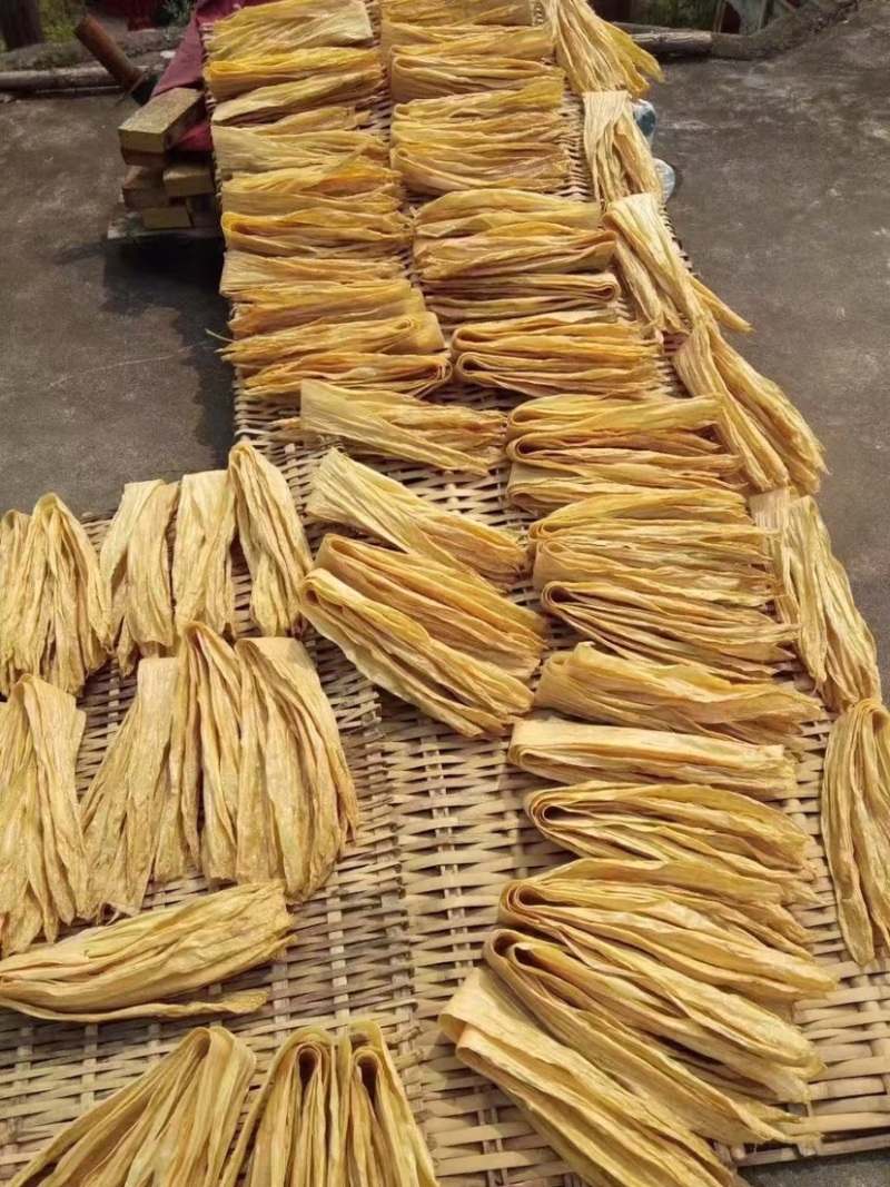 广西贵港桂平市农家纯手工特色原味无盐腐竹豆制品干货