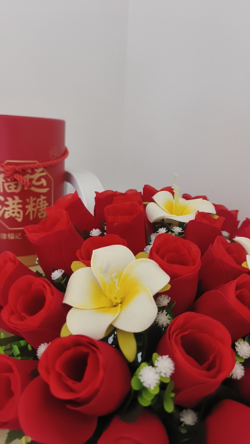 仿真花绢花手捧花百合珍珠玫瑰