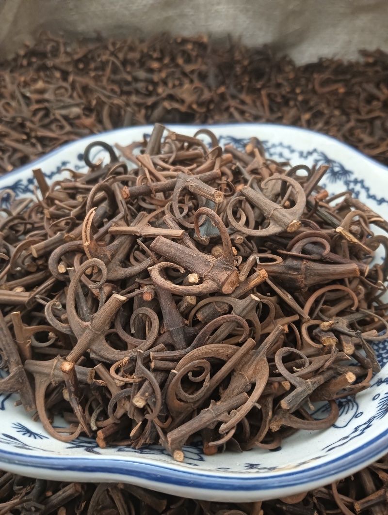 钩藤钩丁双钩实物实拍规格任选鲁赣批发各种中药材