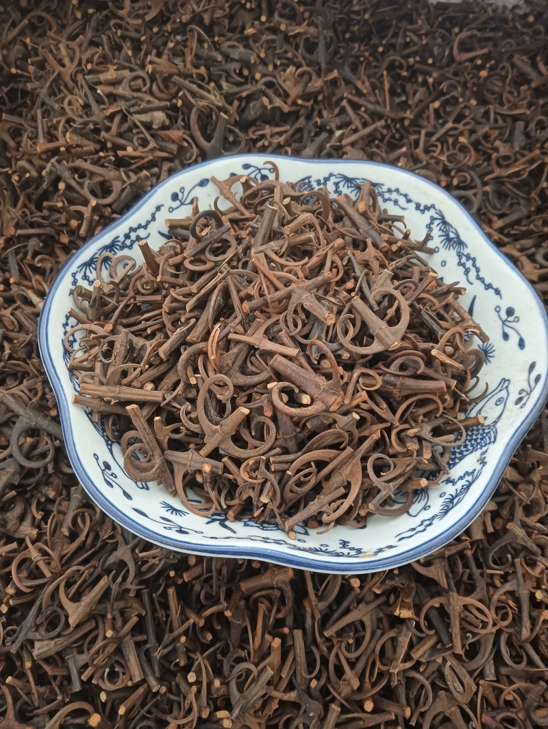 钩藤钩丁双钩实物实拍规格任选鲁赣批发各种中药材