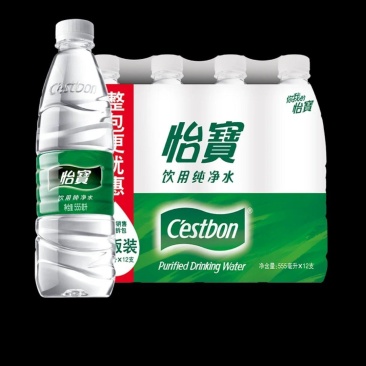 饮用纯净水555ml*12瓶非矿泉水瓶装膜包家庭