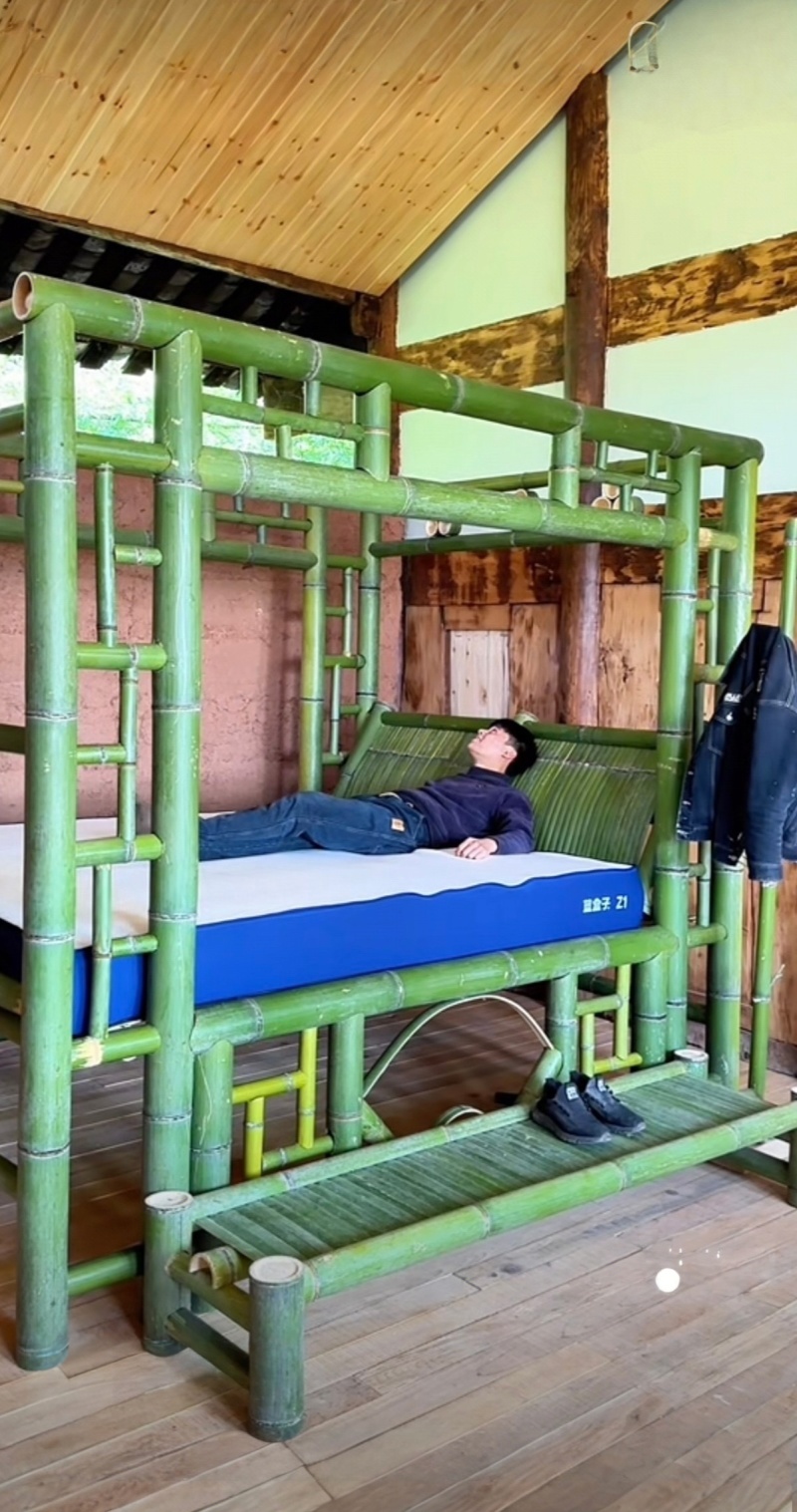 夏季竹床竹制品四川南充老斑竹纯手工制作竹床