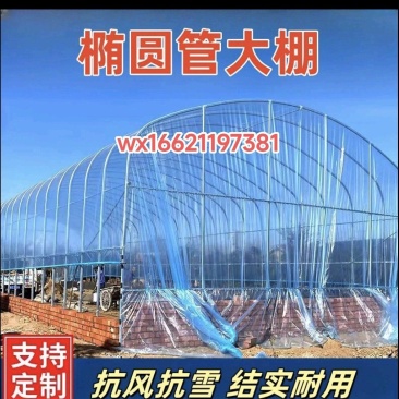 全套大棚骨架钢管蔬菜种菜保温种植温室家用西瓜草莓椭圆管棚定制