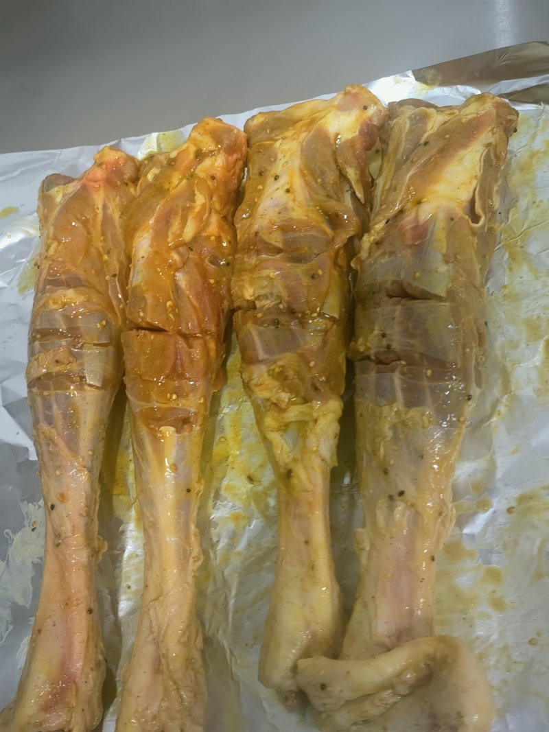 锡纸羊腿生制调理半成品烧烤团建露营商用烤箱羊腿