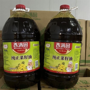 香满园纯正菜籽油10升×2瓶整箱炒菜包邮食用油餐饮菜油家用