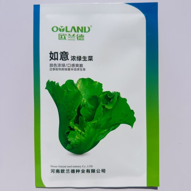 如意浓绿生菜种籽四季耐热耐抽薹半结球生菜种子散叶生菜种子