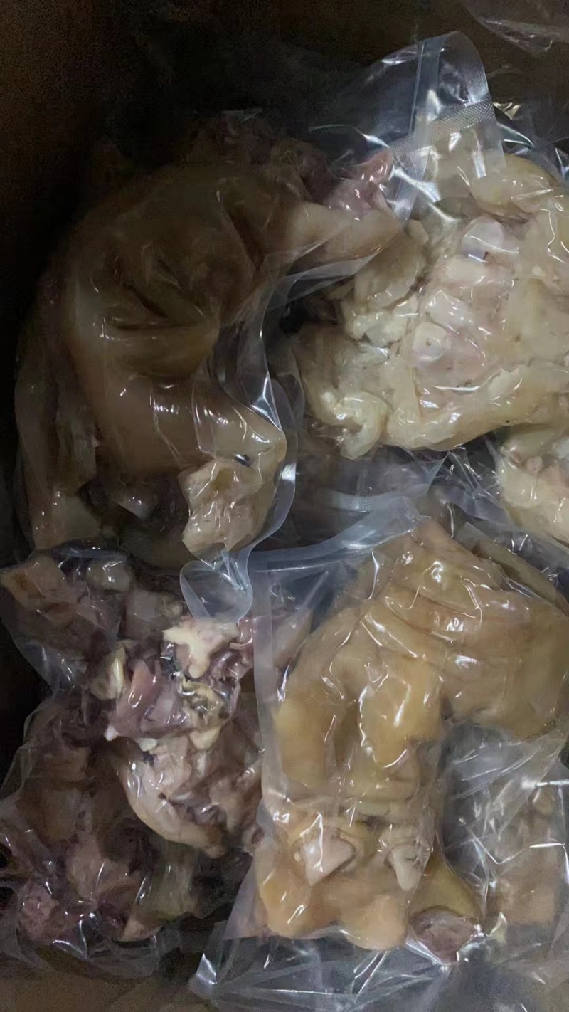 【熟食牛蹄】优质火烧毛全去骨熟牛蹄，优质货源可视频看货