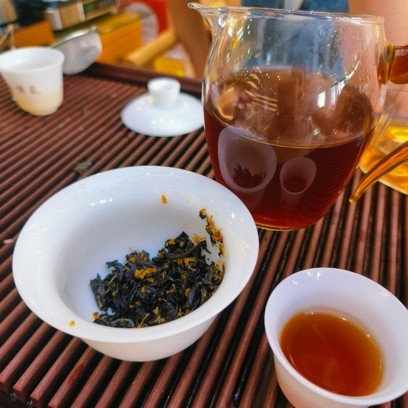 1斤桂花普洱茶宫廷熟茶叶老料醇香熟普洱熟普小饼