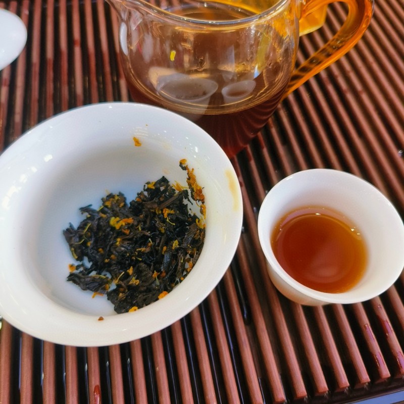 250g桂花普洱茶宫廷熟茶叶老料醇香熟普洱熟普小饼