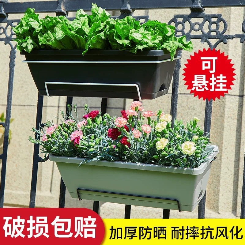 阳台种菜盆种菜神器家庭阳台蔬菜长方形塑料长条花盆槽