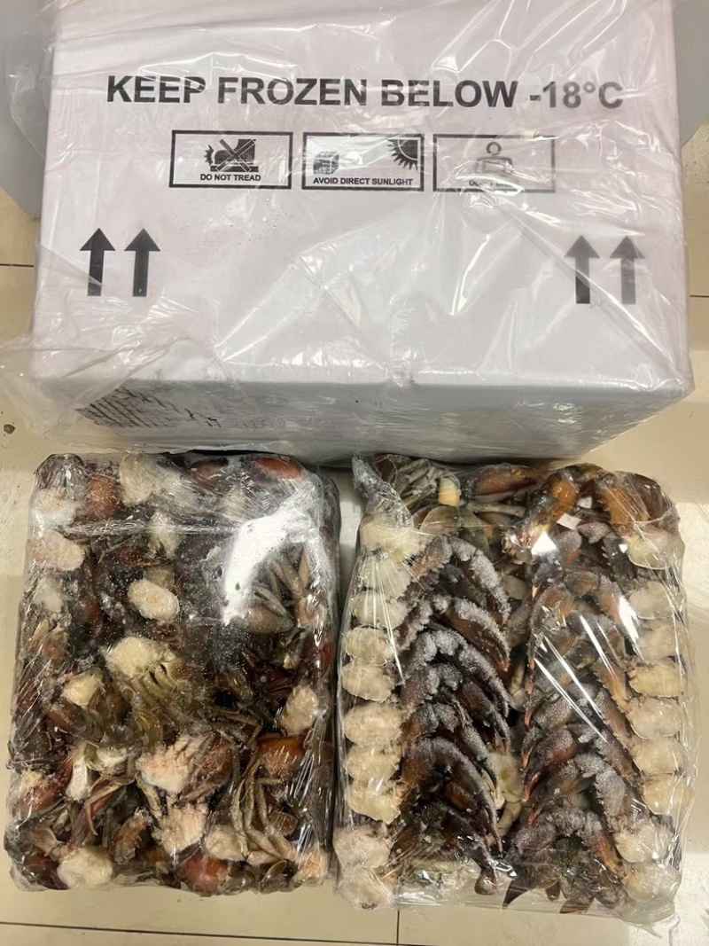 青蟹块满肉青蟹排新切去壳冷冻蟹肉蟹腿酒店宴会大排档商用
