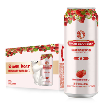 雪熊精酿草莓多C500ml×12罐