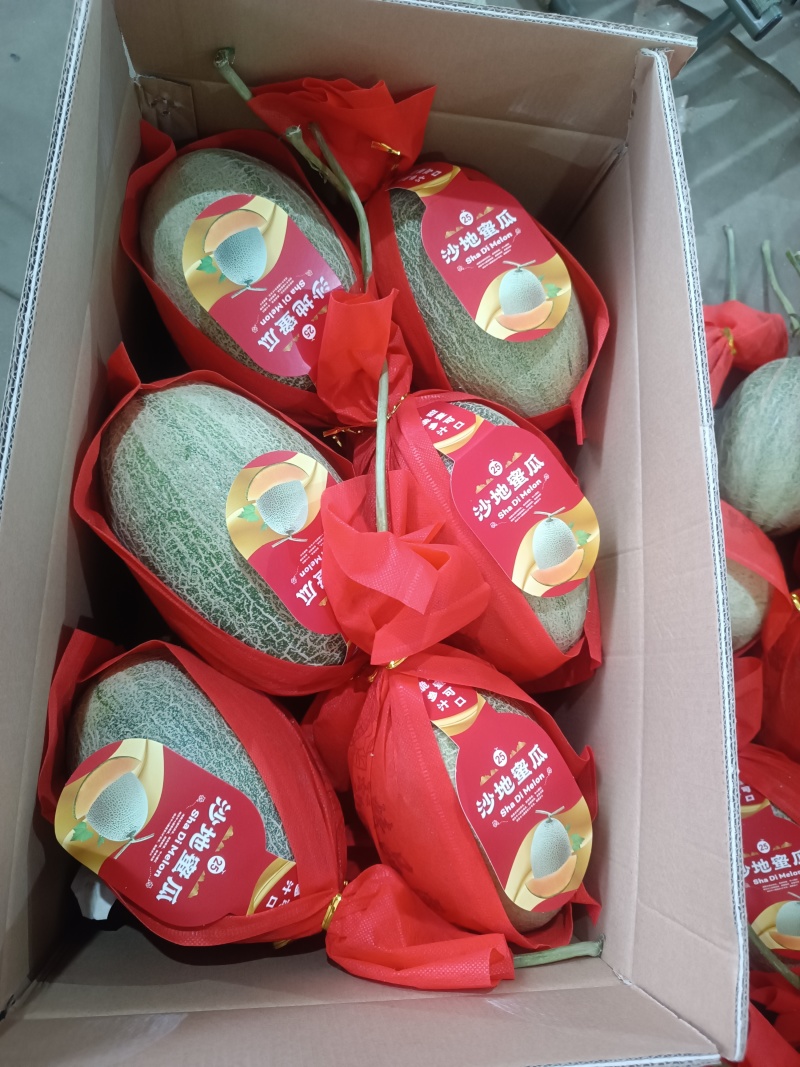 海南哈密瓜晓蜜25号箱装货，产地直发，货源充足，口感脆甜