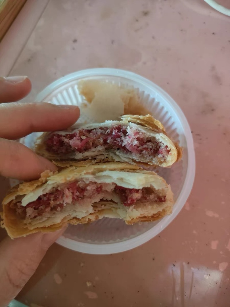 山东济南特产平阴玫瑰鲜花饼零食早餐小吃糕点酥饼面包点心