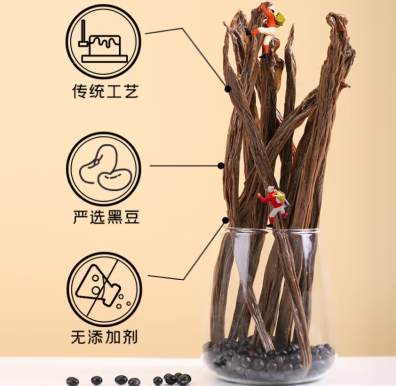 黑豆腐竹150g原浆腐竹黑豆制品，火锅食材，精品包装