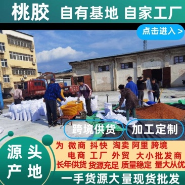 湖北随县桃胶产地纯黄-黄红统货爆米花一手货源大量现货批发