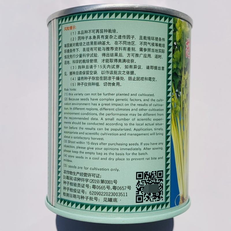 范记一号黄心芹种子广东空心芹菜种子耐热耐湿耐抽苔生长快