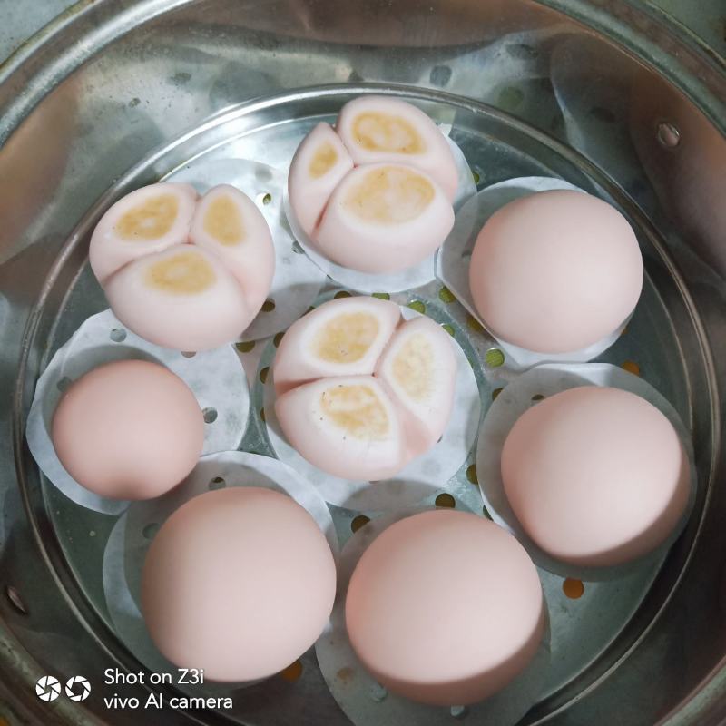 桑葚馒头，黑芝麻馒头，果蔬馒头
