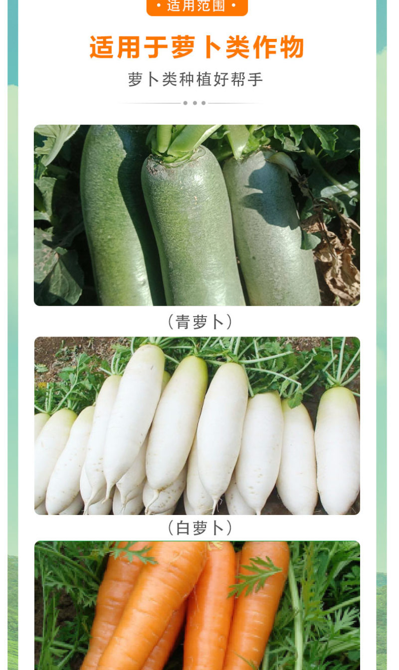 【荐】萝卜粗又壮含氨基酸水溶肥萝卜加快膨大优化口感