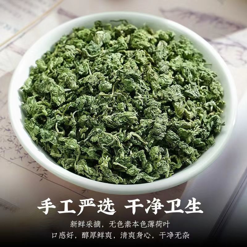 薄荷叶泡水新鲜薄荷茶粒干薄荷叶茶食用清凉可搭配胎菊柠檬片