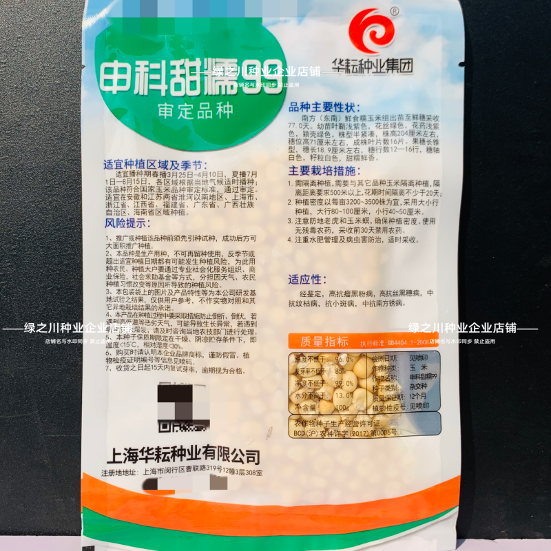 申科甜糯99早熟矮杆大棒玉米种子加甜糯白玉米种籽鲜食玉米