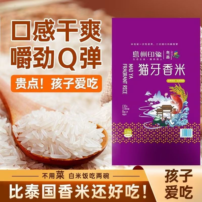 新米2024长粒大米长粒香超长5斤泰国猫牙米晚稻丝苗米现