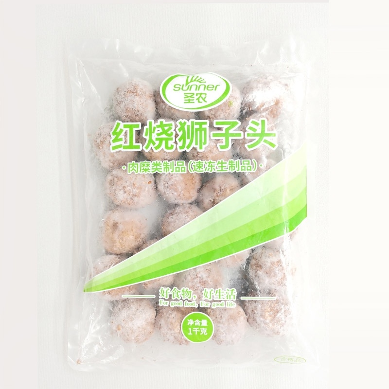圣农红烧狮子头冻品肥瘦相宜肉嫩多汁无需解冻蒸煮十分钟
