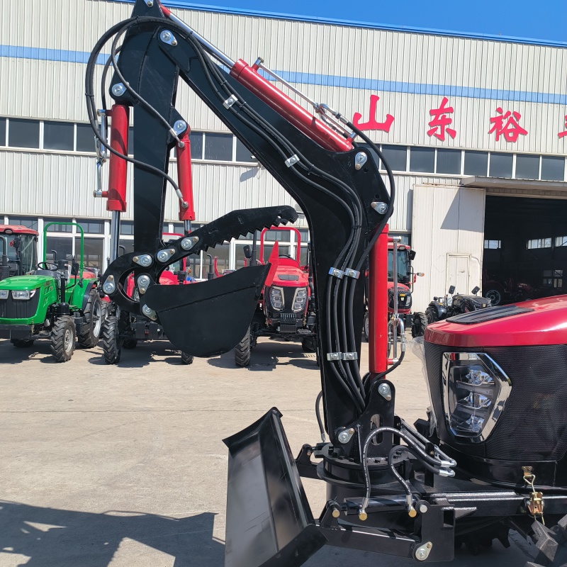 1004农用四驱拖拉机前挖后旋一机多用水旱两用打田机