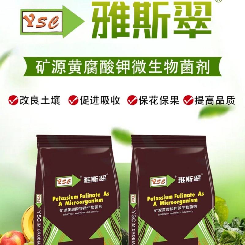 矿源黄腐酸钾微生物菌剂改良土壤防治土传病害厂家直销