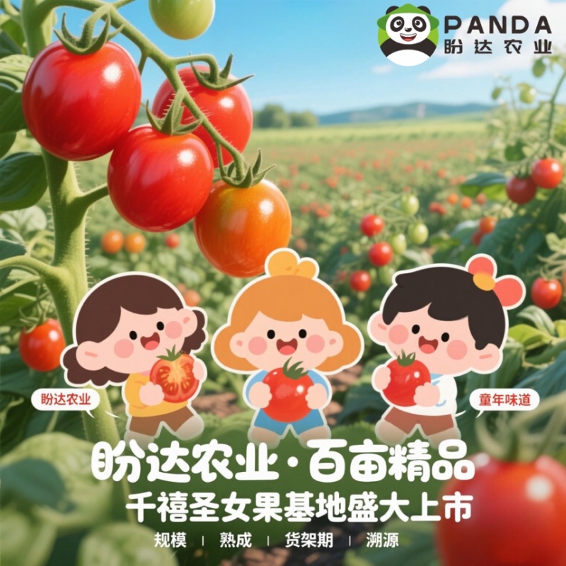 超甜千禧圣女果串果基地直供，规模保障，货架期可到9月中旬