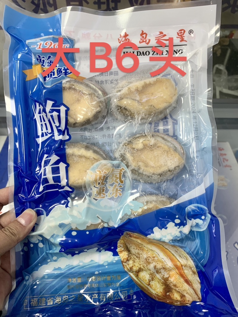 液氮活冻鲍鱼，去内脏适用于中西餐自助餐，火锅店