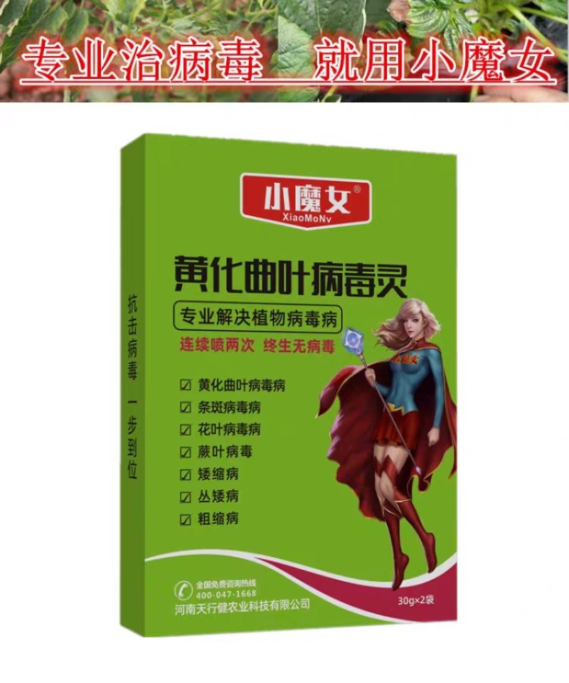 黄化曲叶病毒灵病专用药番茄辣椒草莓黄瓜病毒病杀菌药剂