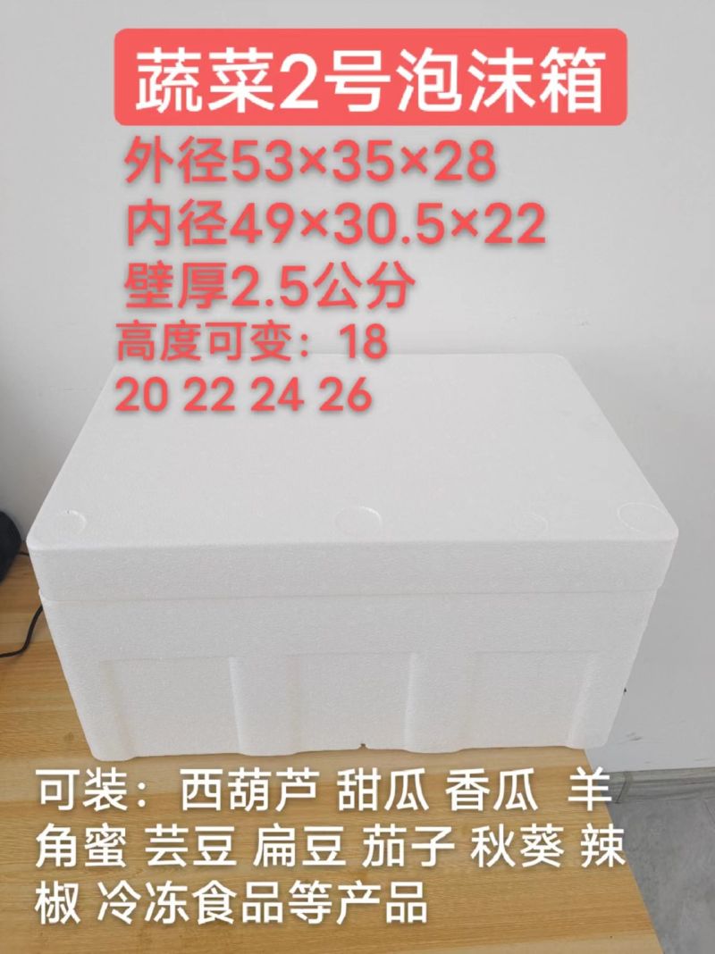 平面2号泡沫箱蔬菜水果泡沫包装泡沫箱批发泡沫箱厂