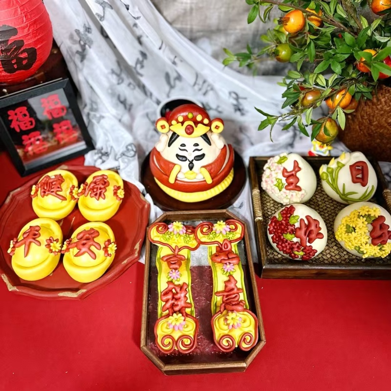 【馒头】宝宝生日抓周醒狮龙16件套胶东花饽饽花馍