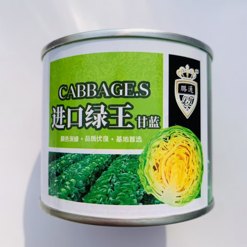 进口绿王甘蓝种子基地优选半松型甘蓝早熟圆球形包心菜种子颜