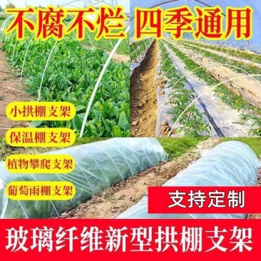 玻璃钢拱棚支架塑料大棚支撑架拱形架子地膜防雨园艺实心拱杆