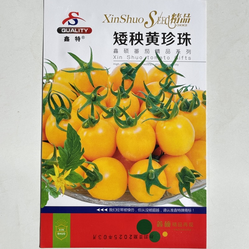 矮秧黄珍黄番茄种早生果硬肉质脆超甜特矮小西红柿盆栽小番茄