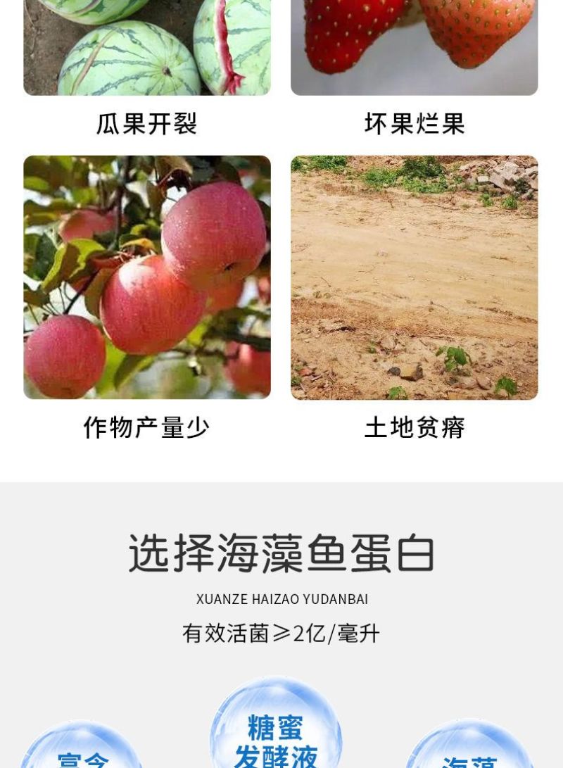 【包运费】40斤海藻鱼蛋白桶肥海藻肥水溶肥冲施肥肥料