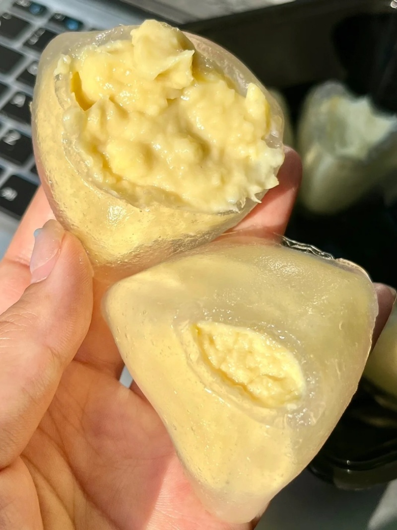 榴莲冰粽,猫山王榴果肉含量超40%,冰皮粽子