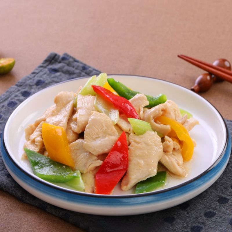 圣农冰鲜鸡胸肉片水煮肉片原料厚度约3mm支持厂家直发