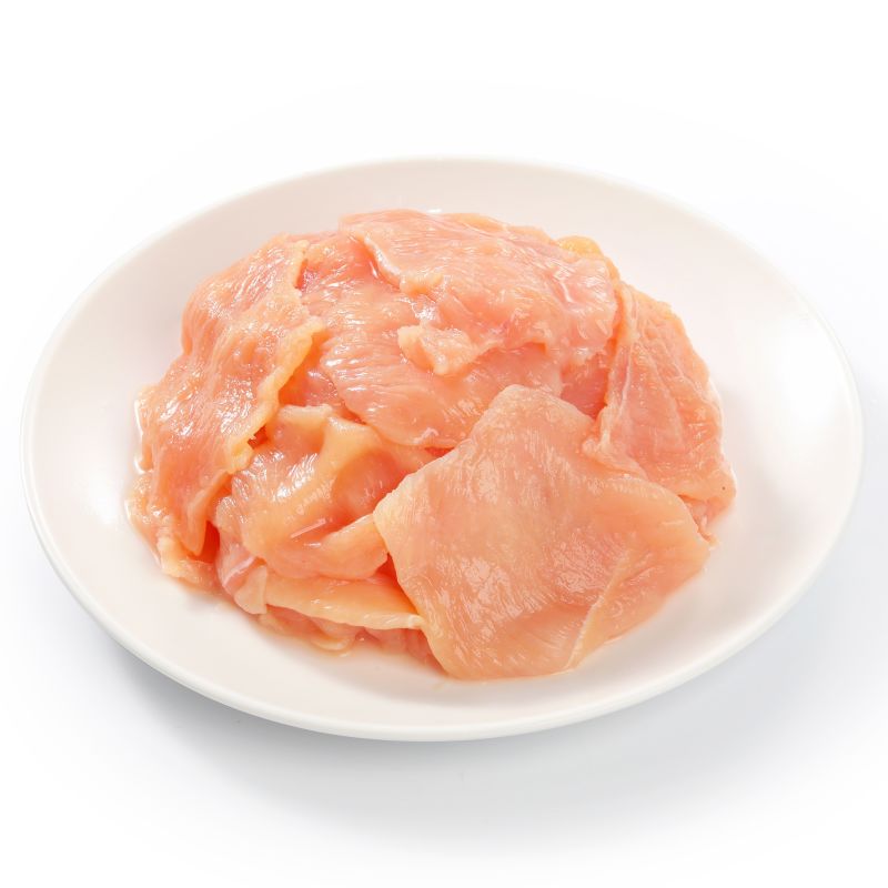 圣农冰鲜鸡胸肉片水煮肉片原料厚度约3mm支持厂家直发