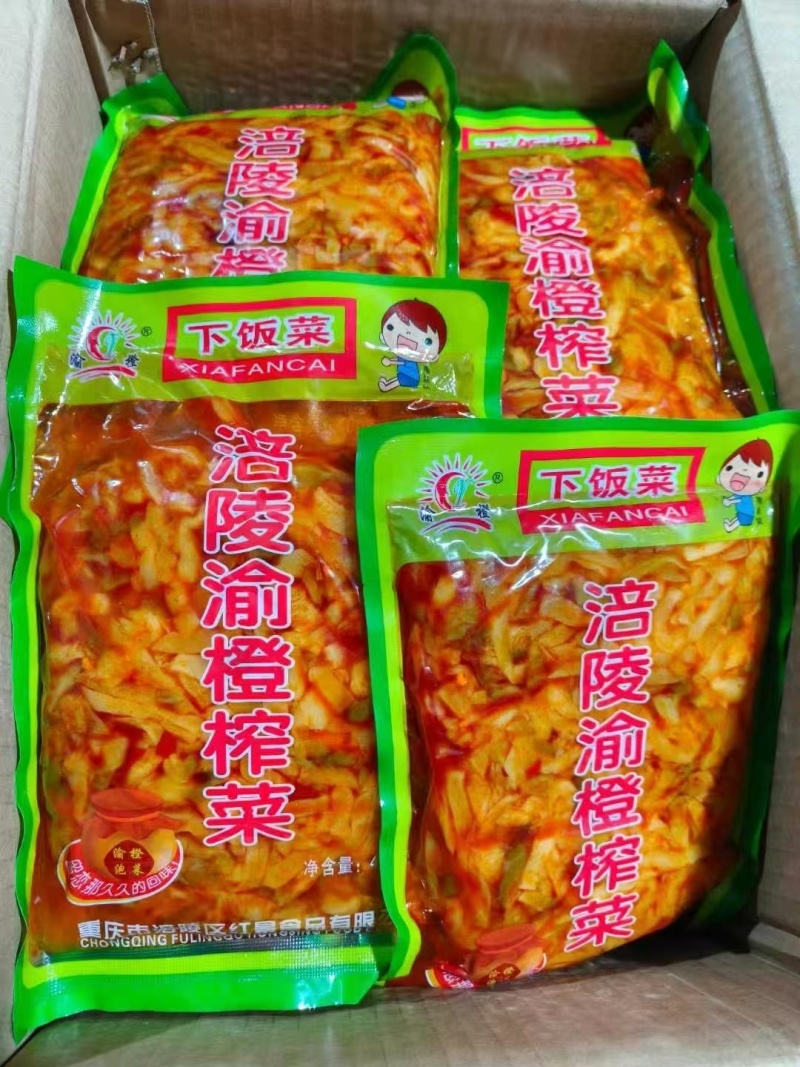 【泡菜】渝橙下饭菜，涪陵榨菜，一件30袋，每袋400克