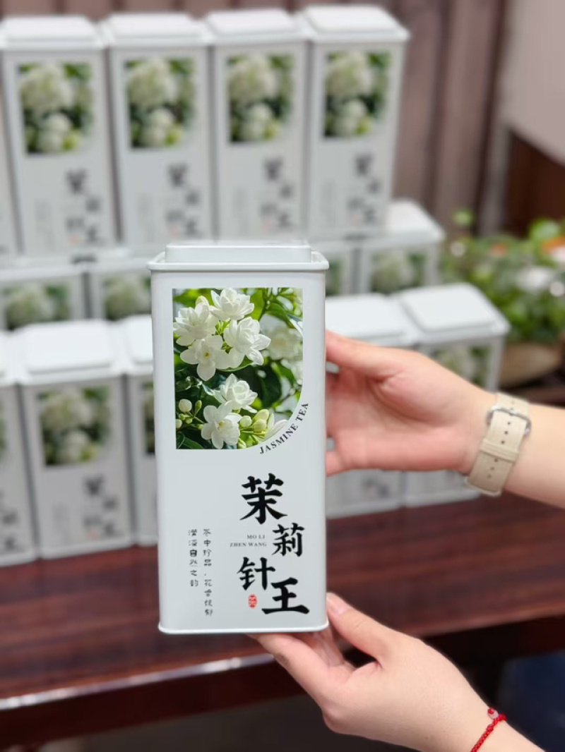 茉莉花茶银针王飘雪花茶500g口感鲜爽全嫩芽一斤2罐茶叶