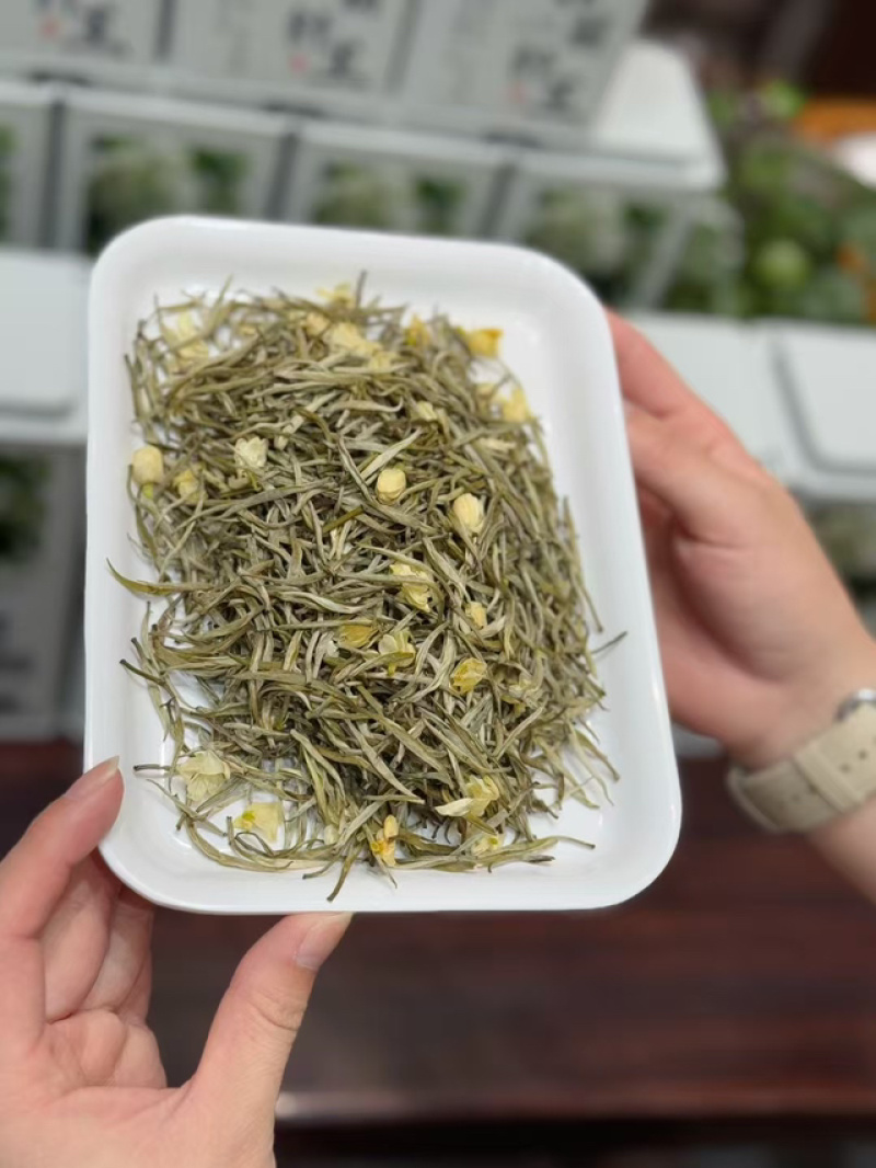 茉莉花茶银针王飘雪花茶500g口感鲜爽全嫩芽一斤2罐茶叶